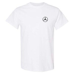 Men’s Mercedes-Benz Car Logo Embroidered Cotton T-Shirt - White